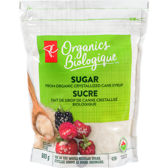 PC Biologique Sucre de canne biologique 900 g, 0,72 $/100g