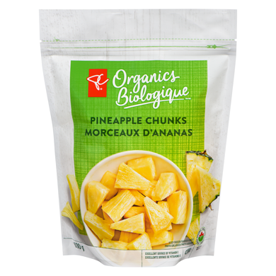 PC Biologique Ananas surgelés en morceaux Biologique 600 g, 1,42 $/100g
