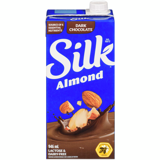 Silk Almond Milk Alternative, Dark Chocolate, Dairy Free, Shelf Stable 946 ml, $0.32/100ml