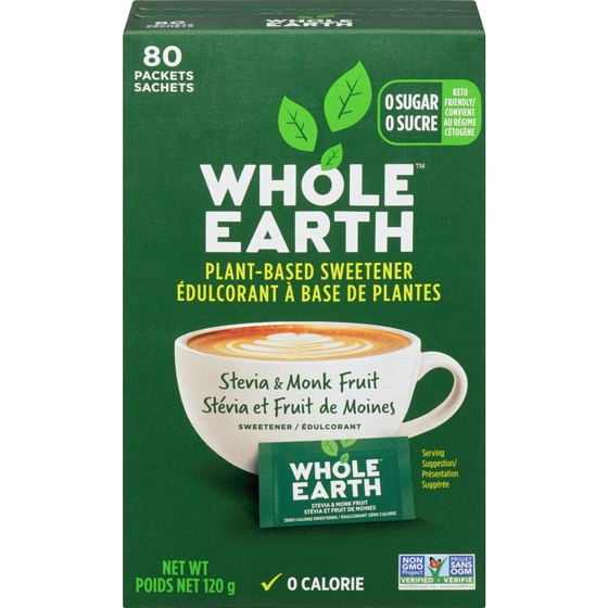 Whole Earth Sweetner Co. Whole Earth Stevia Monk Fruit 80 ea, $0.11/1ea