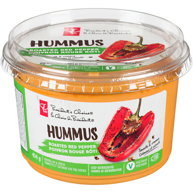 le Choix du Président Hummus Poivron Rouge Rôti 454 g, 1,32 $/100g