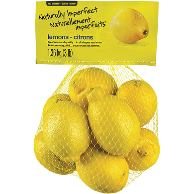 Sans Nom Nnni Citrons 3 Lb 1.36 kg, 0,55 $/100g
