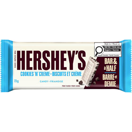 Hershey's Candy Cookies 'n' Creme 18x73.0 g, $2.32/100g
