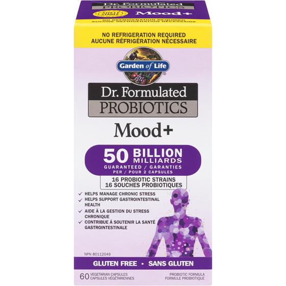 Garden of Life Dr. Formulated Probiotics Mood+ 50 Billion Vegetarian Capsules 60 ea, $1.05/1ea
