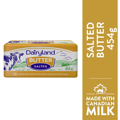 Dairyland Creamery Butter Salted 454 g, $1.52/100g