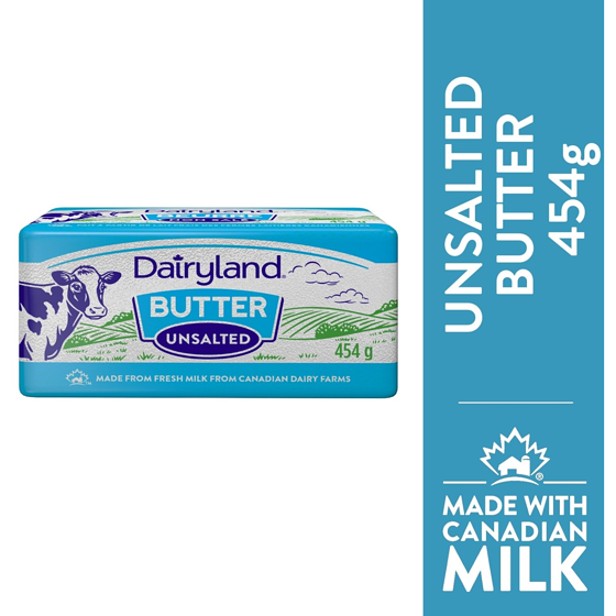 Dairyland Creamery Butter Unsalted 454 g, $1.52/100g
