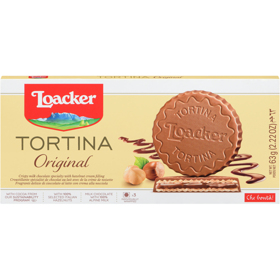 Loacker LOACKER GAUFRETTES TORTINA 63 g, 6,33 $/100g