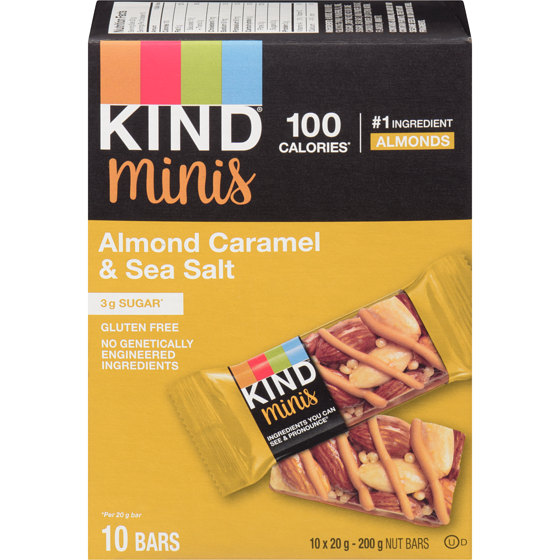 Kind Minis Almond Caramel & Sea Salt Bar 200 g, $5.00/100g