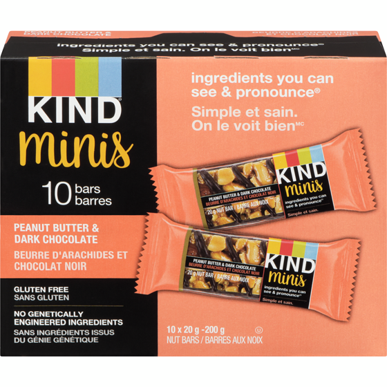 Kind Minis Almond Peanut Butter & Dark Chocolate Bar 200 g, $5.00/100g