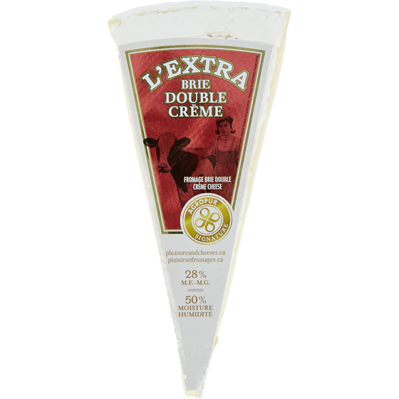 L'Extra Brie Cheese, Double Cream $3.50/100g $15.88/1lb