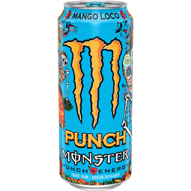 Monster Energy Punch Mango Loco 473 ml, 0,53 $/100ml