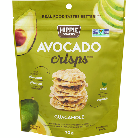 Hippie Snacks Guacamole Croustilles D'Avocat 70 g, 9,29 $/100g
