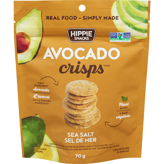 Hippie Snacks Sel De Mer Croustilles D'Avocat 70 g, 9,29 $/100g