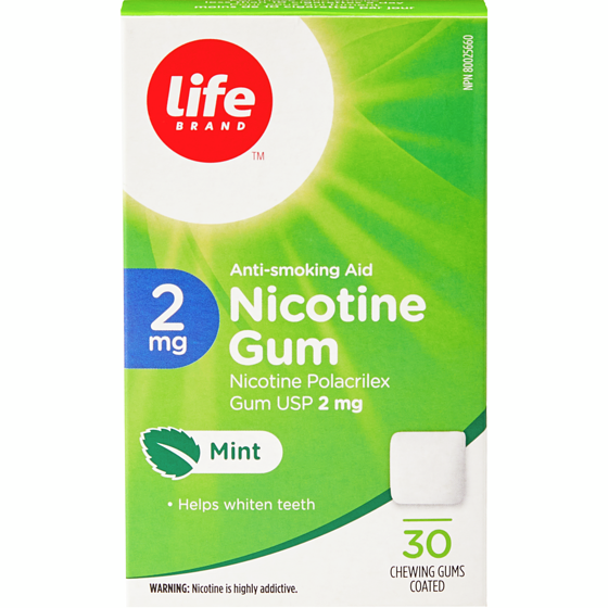 Life Brand Mint Nicotine Gum 2 mg 30 Chewing Gums 30 ea, $0.53/1ea