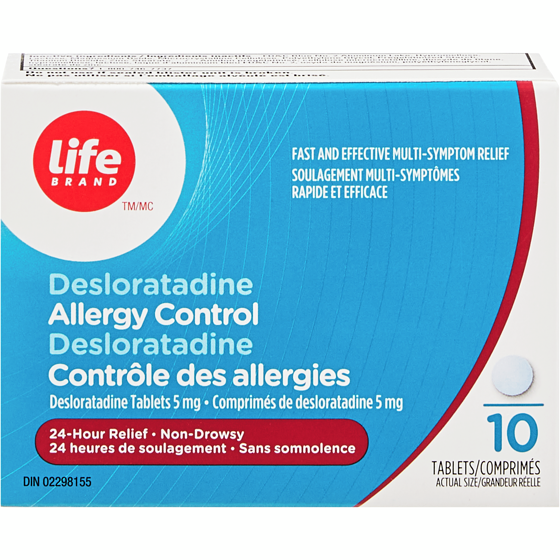 Life Brand Desloratadine Allergy Control 5 mg 10 Tablets 10 ea, $1.26/1ea