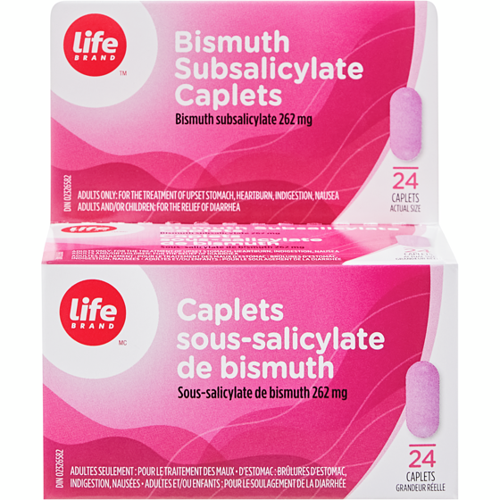 Life Brand Bismuth Subsalicylate 262 mg 24 Caplets 24 ea, $0.28/1ea