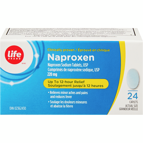 Life Brand Naproxen 220 mg 24 Caplets 24 ea, $0.19/1ea