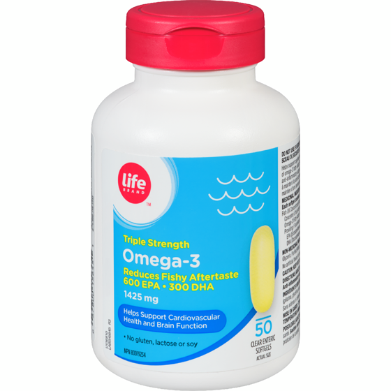 Life Brand Omega 3 Triple Strength, 50 Softgels 50 ea, $0.31/1ea