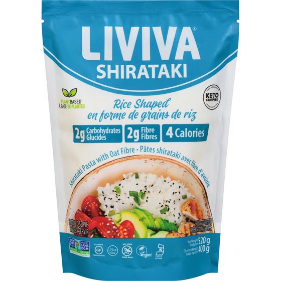 LIVIVA Shirataki Pasta Rice with Oat 400 g, $1.25/100g