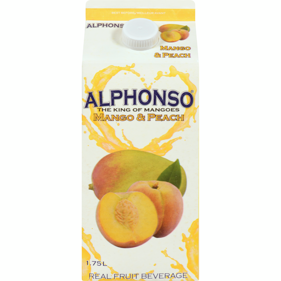 Alphonso Mango & Peach Real Fruit Beverage 1.75 l, $0.26/100ml