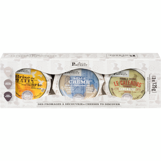 Alexis Portneuf Alexis Trio Box Brie Camembert 375 g, $6.93/100g