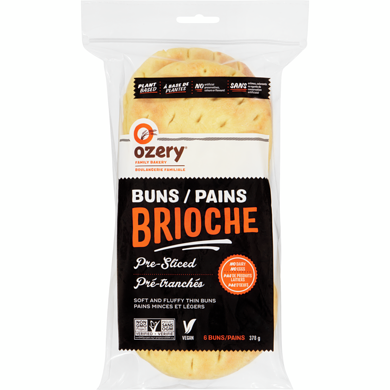 Ozery's Broiche Buns Bakery Soft and Fluffy Pre-Sliced Thin Buns 6x378.0 g, $1.19/100g