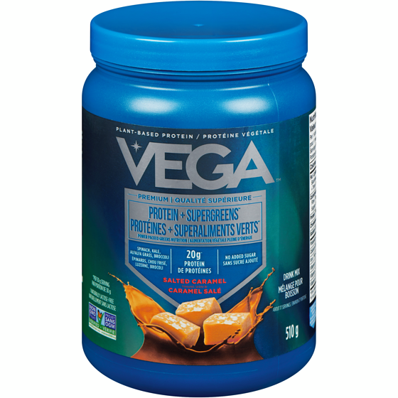 Vega Protein & Greens, Salted Caramel Protein Powder 510 g, $5.61/100g