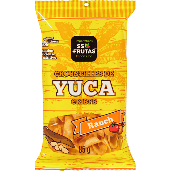 SS Frutas Ranch Yuca Crisps 85 g, $2.35/100g