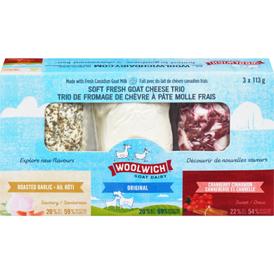 Woolwich Goat Party Pack Cheese    339 g, $3.83/100g