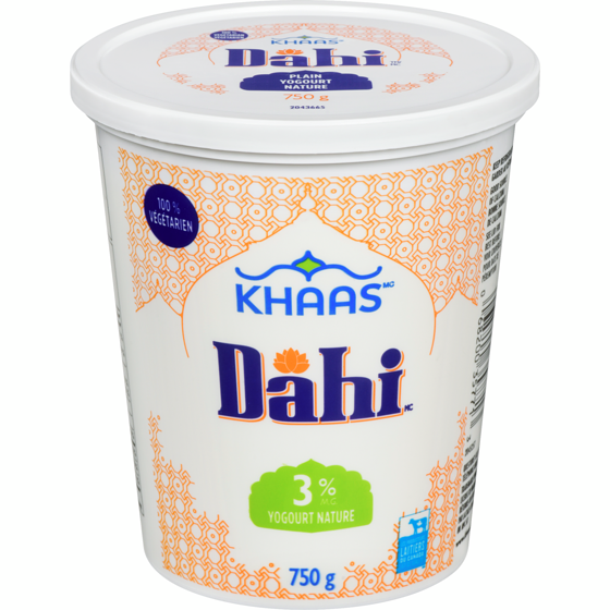 Parmalat Yogourt nature dahi 3 % 750 g, 0,44 $/100g