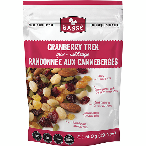 Basse Bassé Cranberry Trek Mix 550 g, $1.09/100g