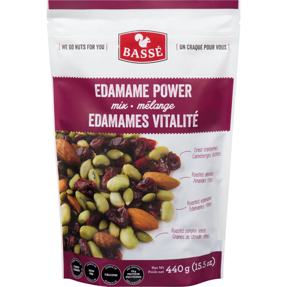 Basse Mélange de fèves edamame Power, Bassé 440 g, 1,25 $/100g