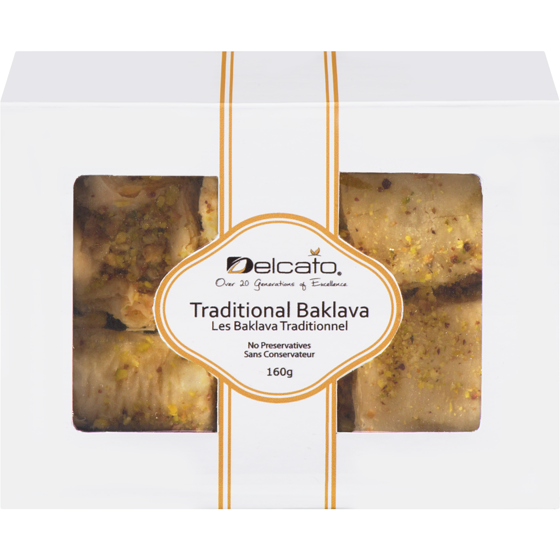 Delcato Baklava Traditional 160 g, $2.49/100g