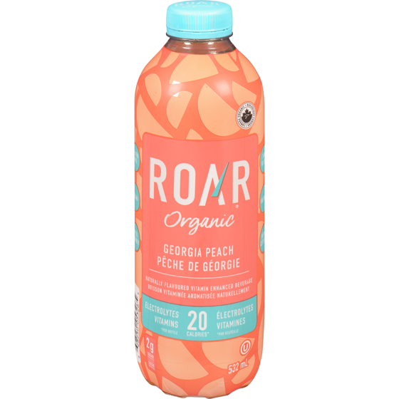 Roar Organic Boisson biologique Roar, pêche Georgia et orange 532 ml, 0,38 $/100ml