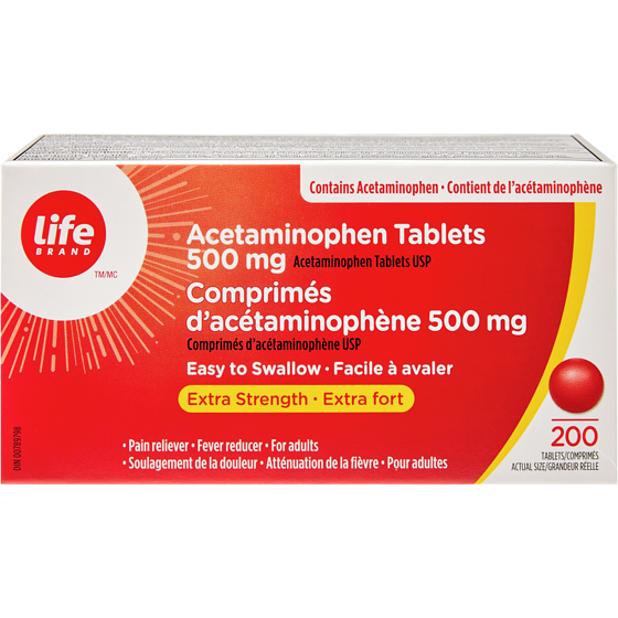 Life Brand Acet Xs 500Mg Tablets 200 ea, $0.07/1ea