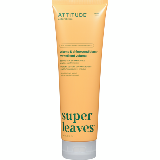 Attitude Super Leaves Natural Conditioner Volume and Shine Soy Protein and Cranberries 240 ml, $5.62/100ml