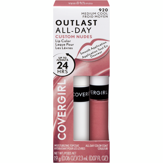 Cover Girl Outlast 2 Step Lip Colour Custom Nudes, Medium Cool 1 ea, $13.99/1ea