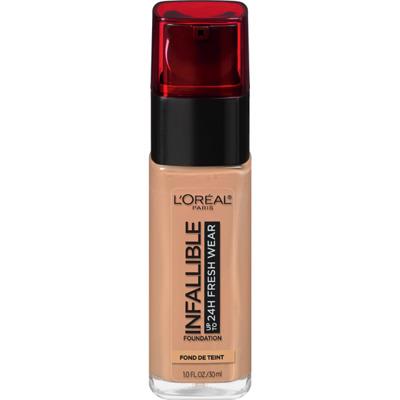 L'Oreal Paris Foundation Infallible Fresh Wear 24HR, Lightweight, Longwear, Breathable Formula, Amber 30 ml, $78.40/100ml