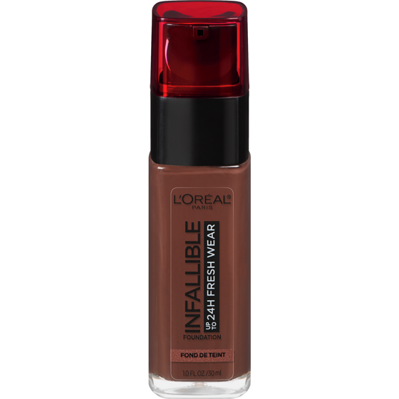 L'Oreal Paris Foundation Infallible Fresh Wear 24HR, Lightweight, Longwear, Breathable Formula, Ebony 30 ml, $78.40/100ml