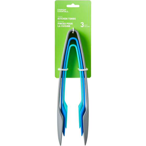 Everyday Essentials 3 Pack Nested Tongs, Blue And Grey 3x1.0 ea, $3.00/1ea