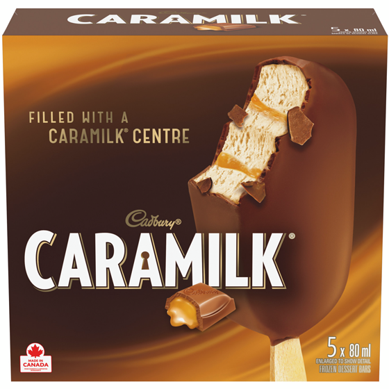 Cadbury Caramilk Frozen Dessert Bars 5x80.0 ml, $1.75/100ml