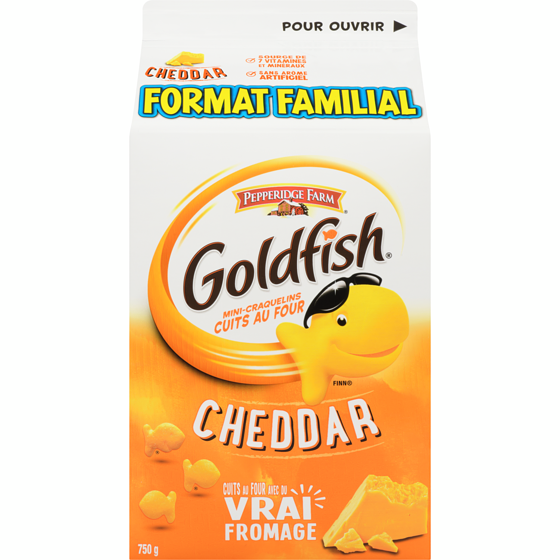 Pepperidge Farm Goldfish  Cheddar Format Familial 750 g, 1,47 $/100g