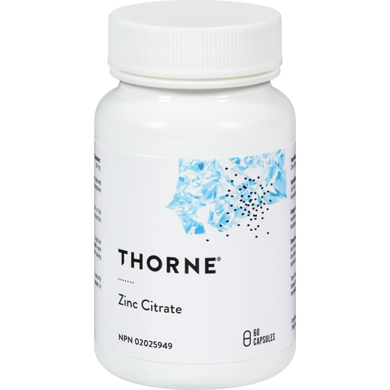 Thorne Zinc Citrate 60 ea, $0.27/1ea
