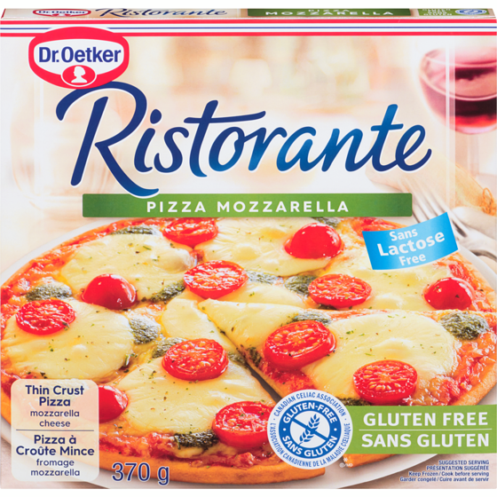 Dr Oetker Ristorante Gluten Free Mozzarella Pizza 370 g, $2.43/100g