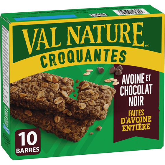 Nature Valley Granola Croquantes, Avoine et Chocolat Noir, 2 Barres par Portion 5 Portions, 10 Barres 210 g, 1,90 $/100g