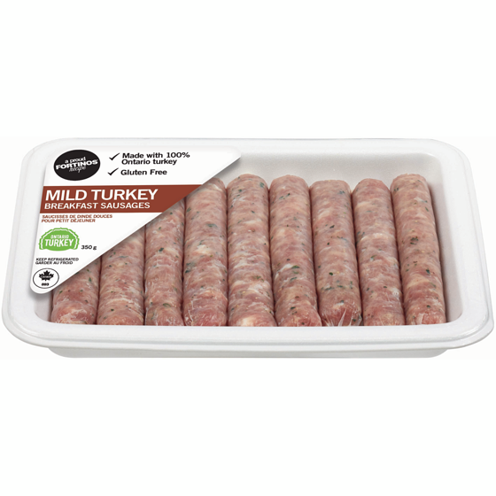 Fortinos Turkey Breakfast Sausage 350 g, $1.85/100g