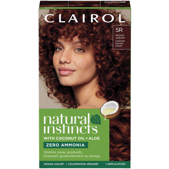 Clairol Natural Instincts 5R Medium Auburn, Ammonia Free Demi-Permanent Hair Color, Vegan Hair Dye 1 ea, $13.49/1ea