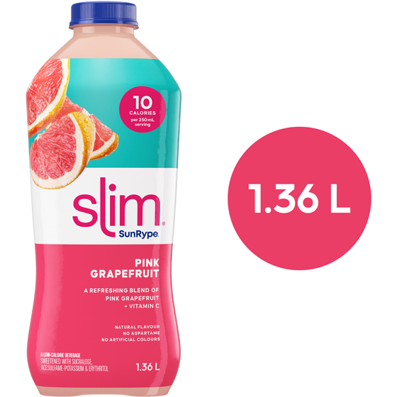 SunRype Pink Grapefruit 1.36 l, $0.37/100ml