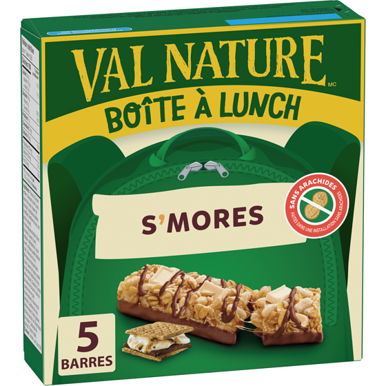 Nature Valley Boîte à Lunch, S'mores Choco-Guimauve et Graham, Collation pour Enfants, 5 Barres 130 g, 3,07 $/100g