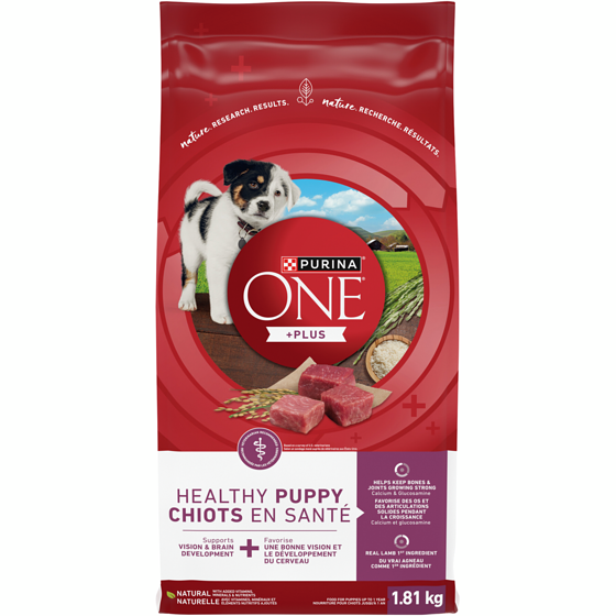 Purina ONE +Plus Formule pour Chiots Agneau, Nourriture Sèche pour Chiens 1,81 kg 1.81 kg, 0,83 $/100g